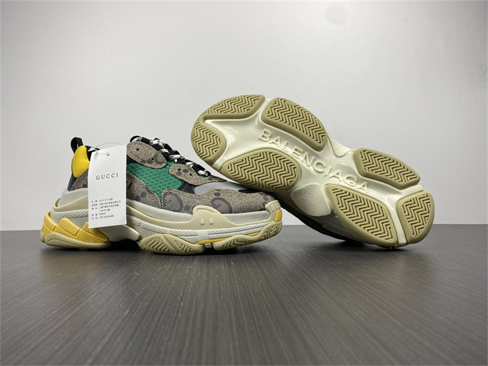 Gocci x BLCG The Hacker Project Triple S Beige Green Yellow 681067 UMO20 9766