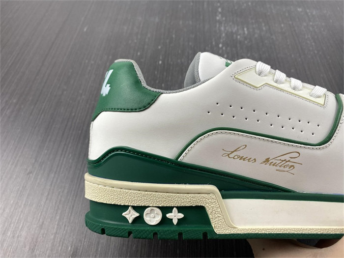 Luis Vitton LV Trainer Sneaker Low White Green 1A54HM