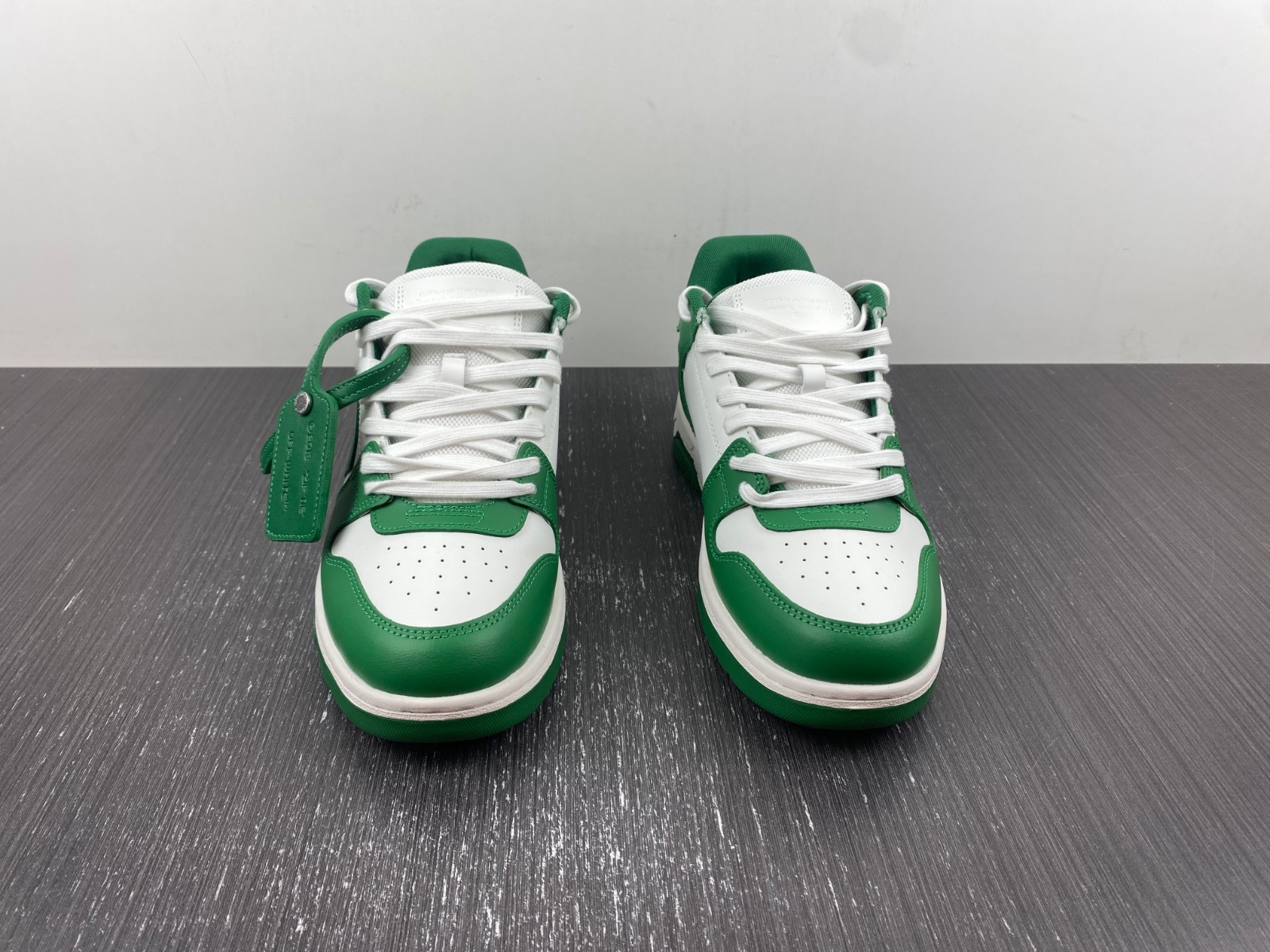 OFF-WHITE Out of Office Low Top Green Dirty White OMIA189R21LEA0010455