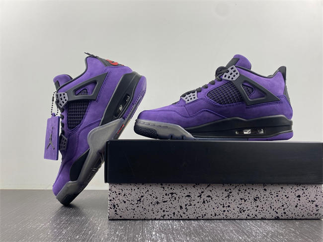 Jordan4 Travis Scott Purple (Friends and Family) 766296 LN4